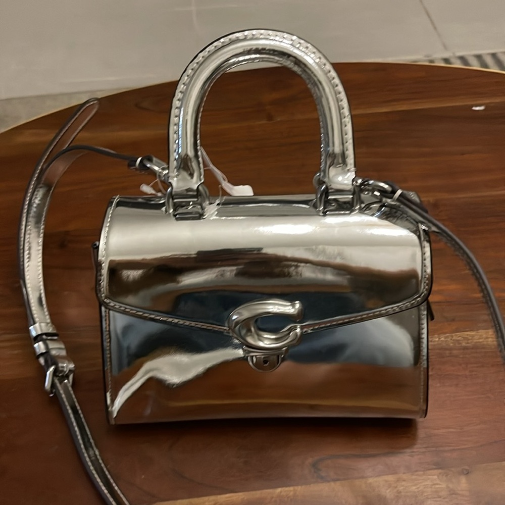 Coach Metallic Silver Crossbody Bag - Picture 11 of 16